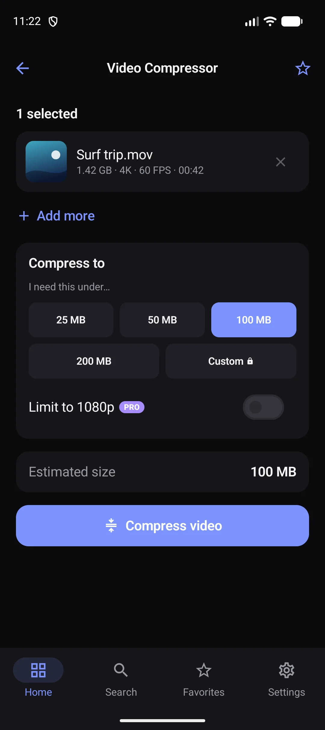 Video Compressor on an Android phone